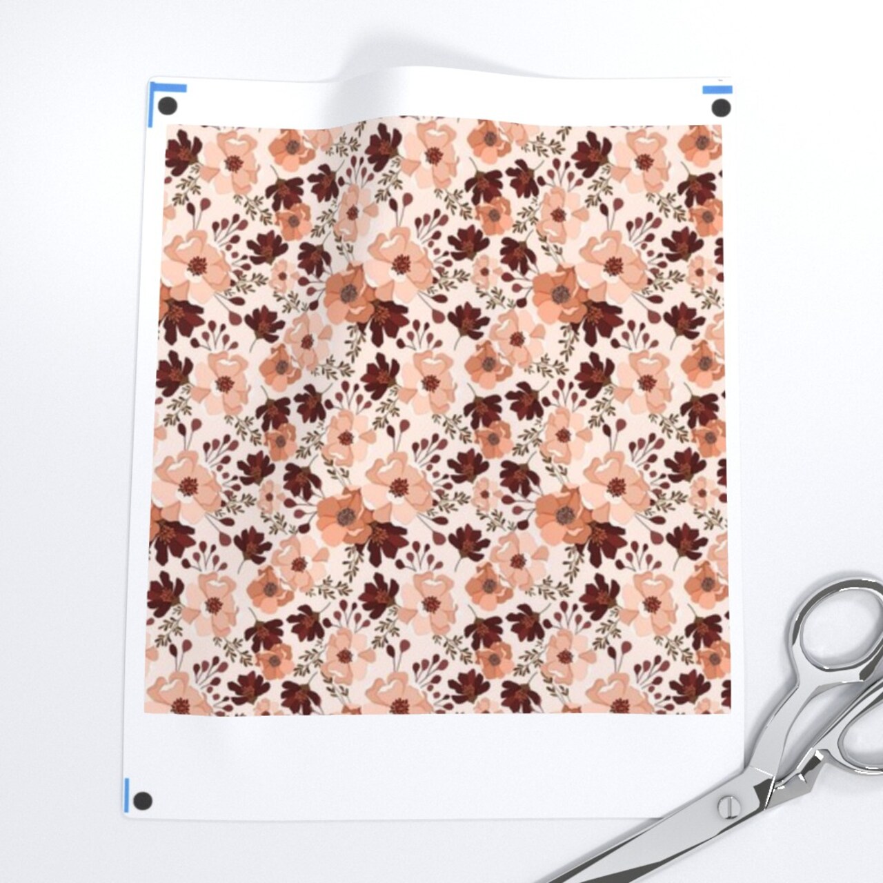 Light Pink Vintage Cream Flowers Botanical Antique Rose Plum Painterly Custom Printed Fabric by Spoonflower Various Fabrics by the Yard or Fat Quarter